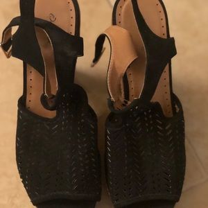 Black heeled sandals